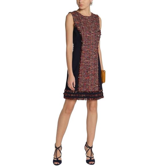 Diane von Furstenberg Dresses & Skirts - Diane von Furstenberg Jacey Tweed Shift Dress M Multicolor Sleeveless